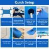 10x10FT Beach Canopy Tent Sun Shelter UPF50+ UV Protection Outdoor Beach Sun Shade with Sandbag Foldable Poles Carry Bag for Camping Trip Fishing Picn