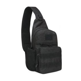 Military Tactical Shoulder Bag; Trekking Chest Sling Bag; Nylon Backpack For Hiking Outdoor Hunting Camping Fishing (material: Nylon, Color: black)