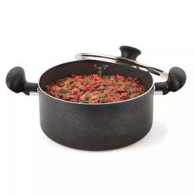 5qt Dutch Oven with Lid, Simply Cook Nonstick Cookware Black (Color: black)